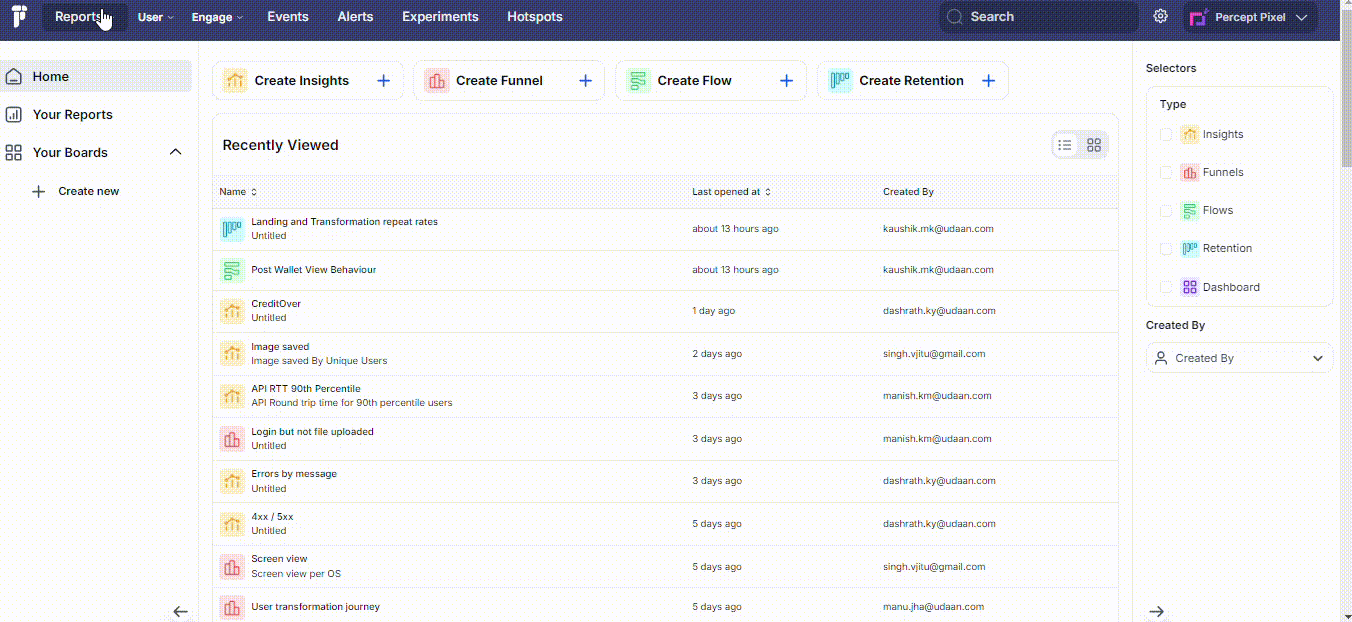 Funnels Feature