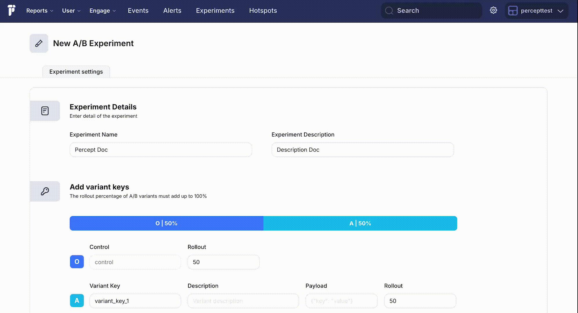 Experiment-variants